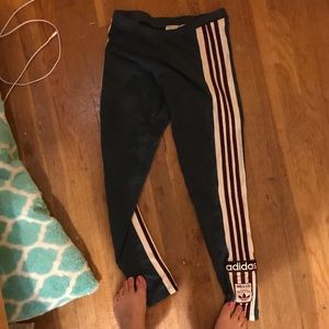 Adidas Teal and white and Maroon leggings
